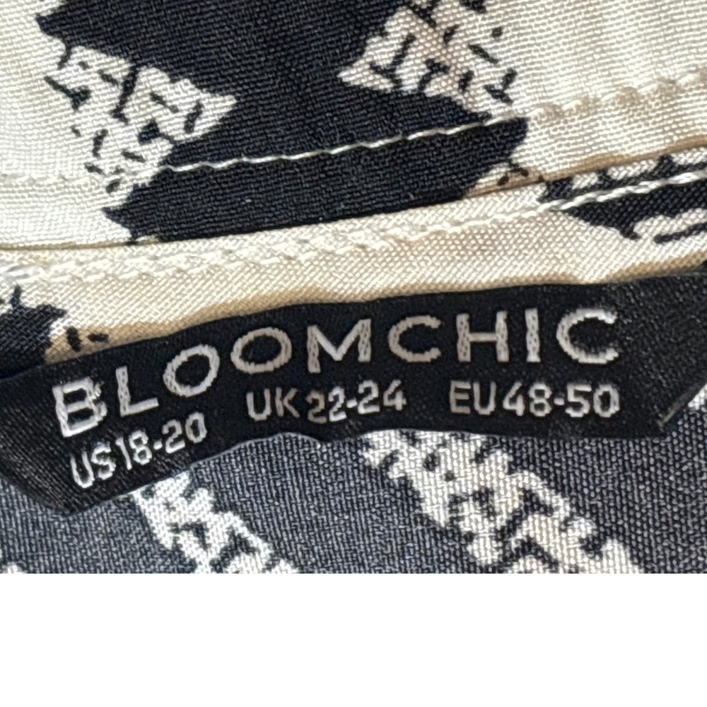 BloomChic Dress Womens 18 20 Black White Chevron Herringbone Sleeveless Tank - Picture 12 of 16